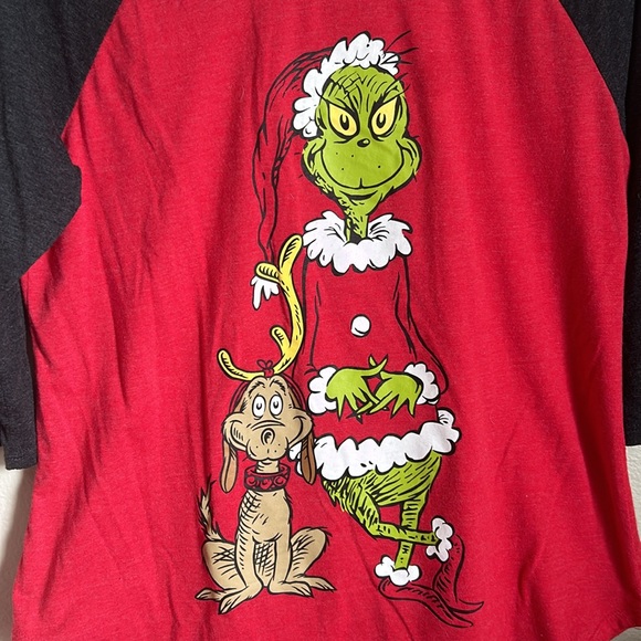 The Grinch 3/4 sleeve Christmas shirt - Picture 2 of 5